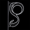 Outdoor White Loop Blue Orb Street Pole LED Motif Light