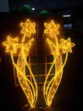 Outdoor gold shooting star street pole LED motif light