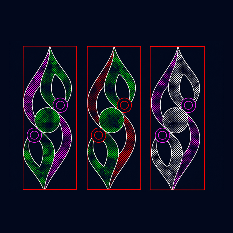 Outdoor multicolor leaf flame street pole LED motif light