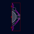 Outdoor pink arc scroll street pole LED motif light