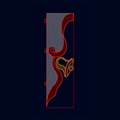 Outdoor red bell scroll banner street pole LED motif light