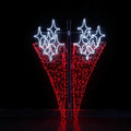 Outdoor red sparkle cone street pole LED motif light
