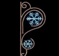 Outdoor snowflake scroll street pole LED motif light