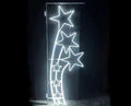 Outdoor white shooting star vertical street pole LED motif light