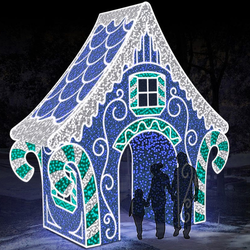 Gingerbread House decoration LED 3D motif light Christmas decorative light