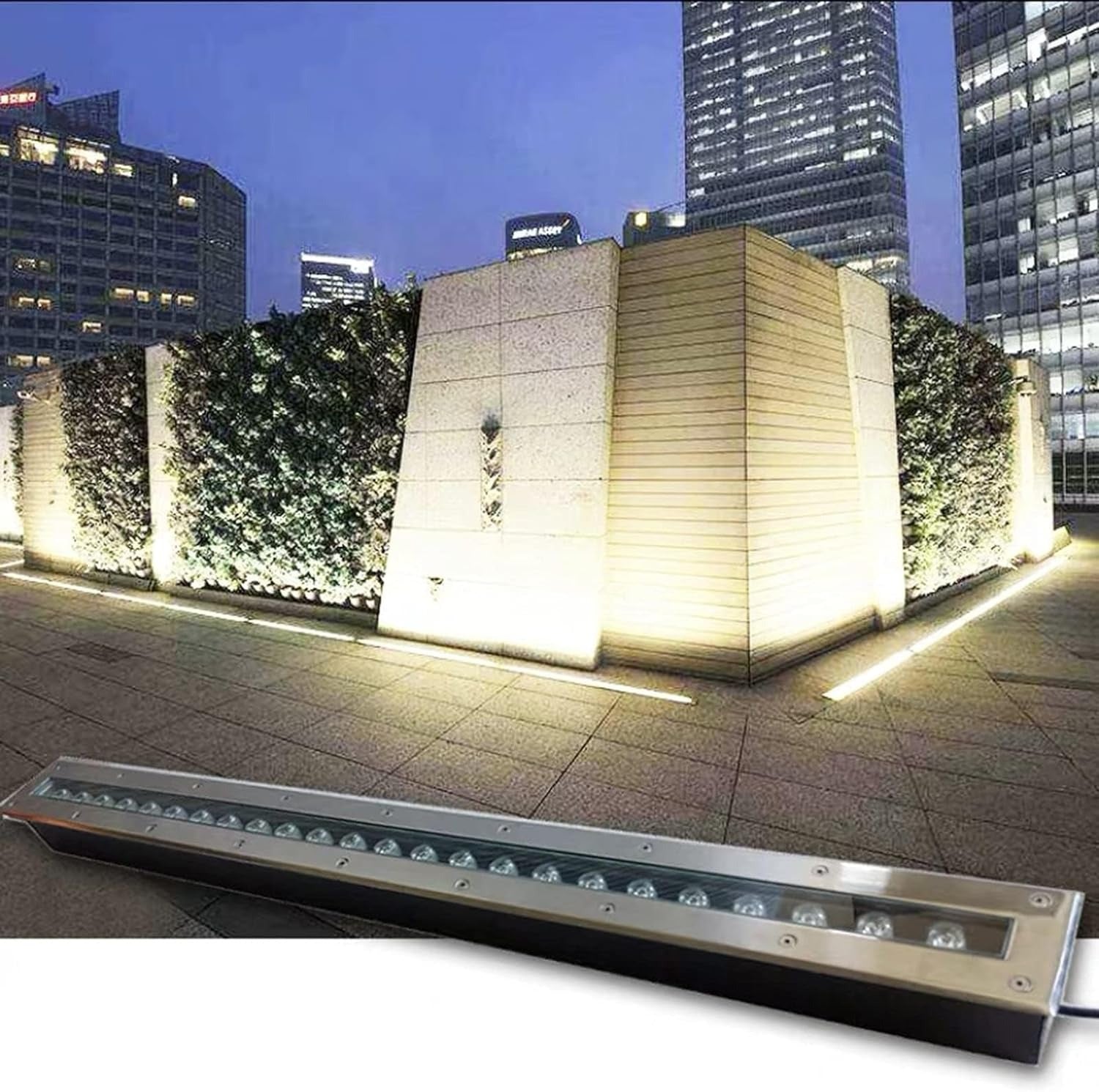 DC24V Outdoor Buried Lights Underground Recessed Landscape Lights Long Strip Light
