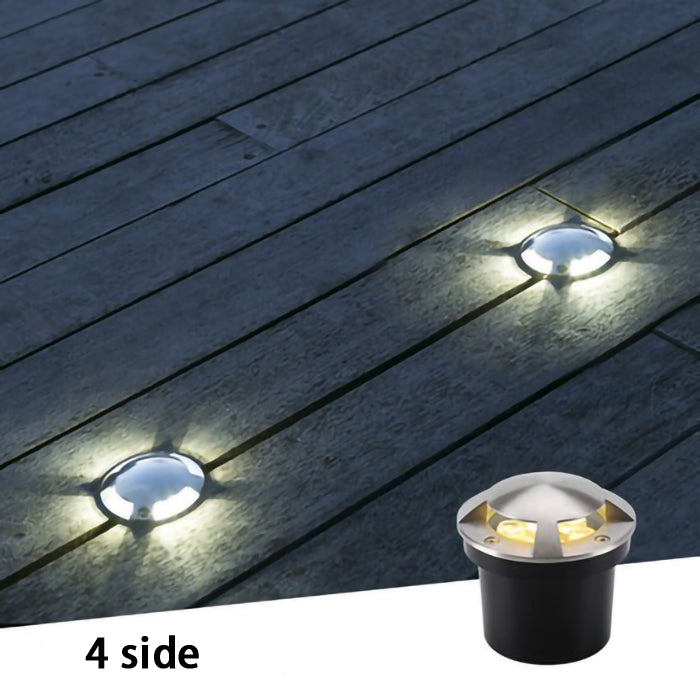 DC 12V/24V LED Underground Lamp Garden Path Floor Outdoor Buried Yard ground Lighting 4 side Landscape Light