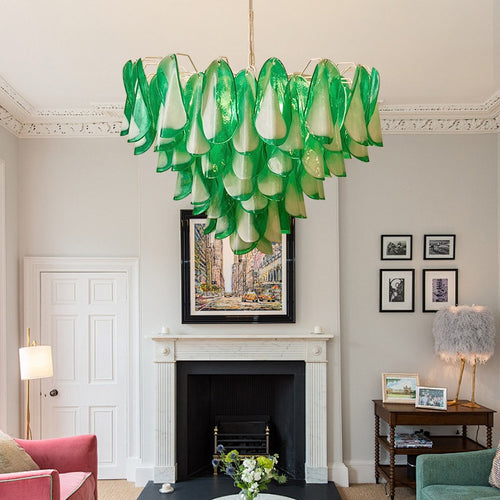 Green Murano glass Living room chandelier Dining room stair light
