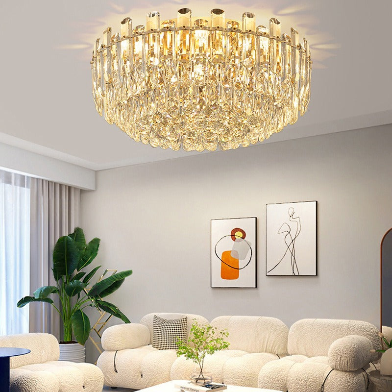 Light luxury crystal lamp living room ceiling light modern simple luxury dining room bedroom lighting
