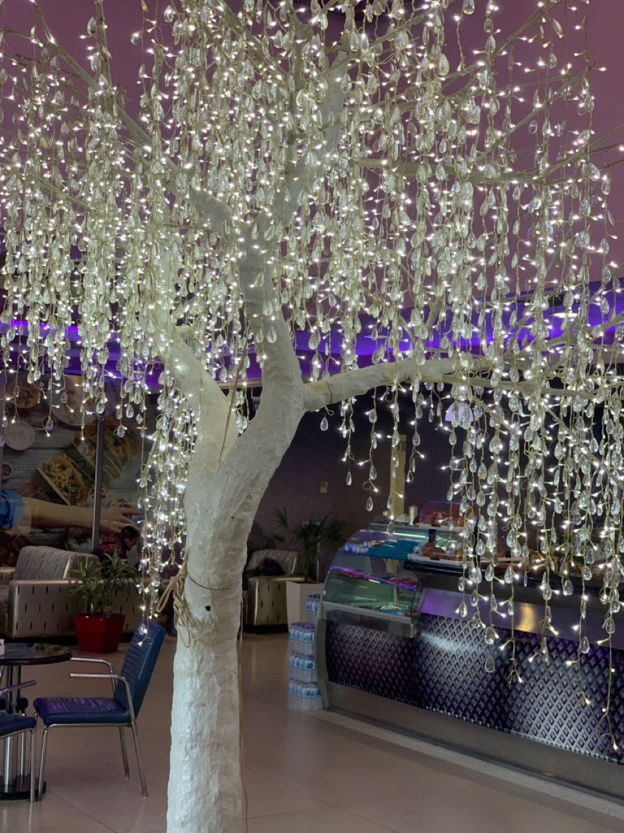 LED crystal tree light Height: 3m(9.84ft)