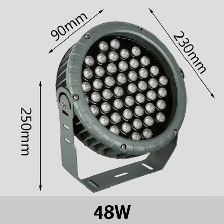 AC 85-265V LED round floodlight spotlight outdoor waterproof landscape lighting