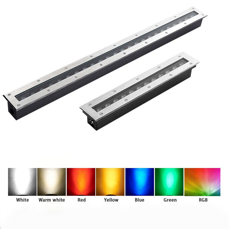 DC24V Outdoor Buried Lights Underground Recessed Landscape Lights Long Strip Light