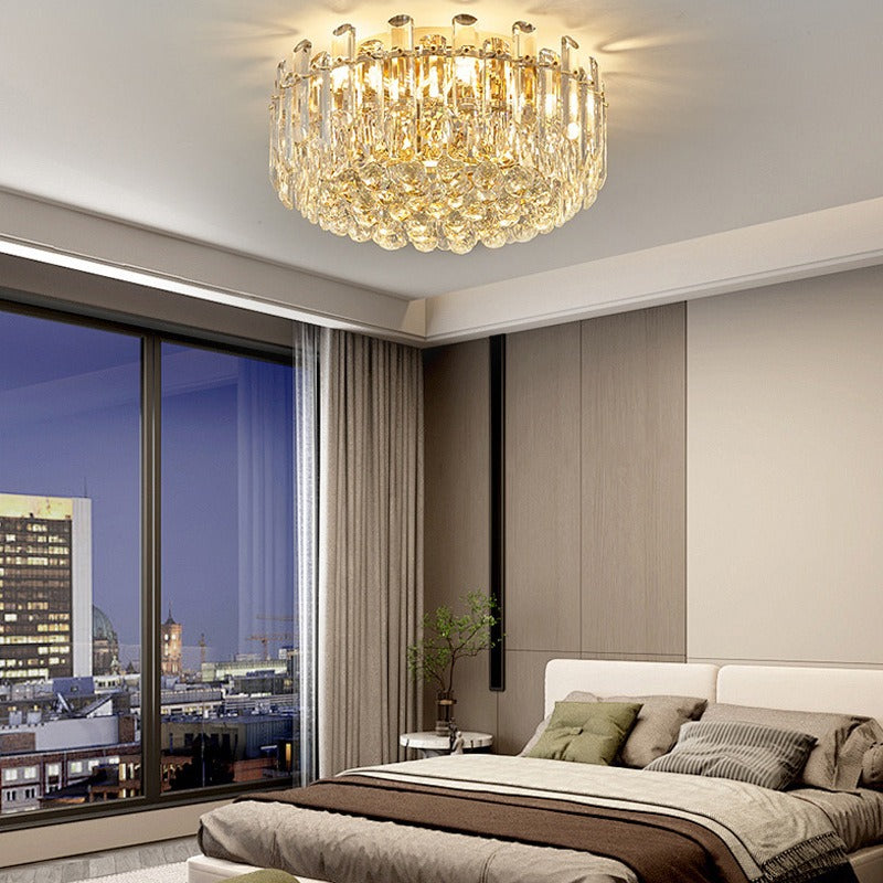 Light luxury crystal lamp living room ceiling light modern simple luxury dining room bedroom lighting
