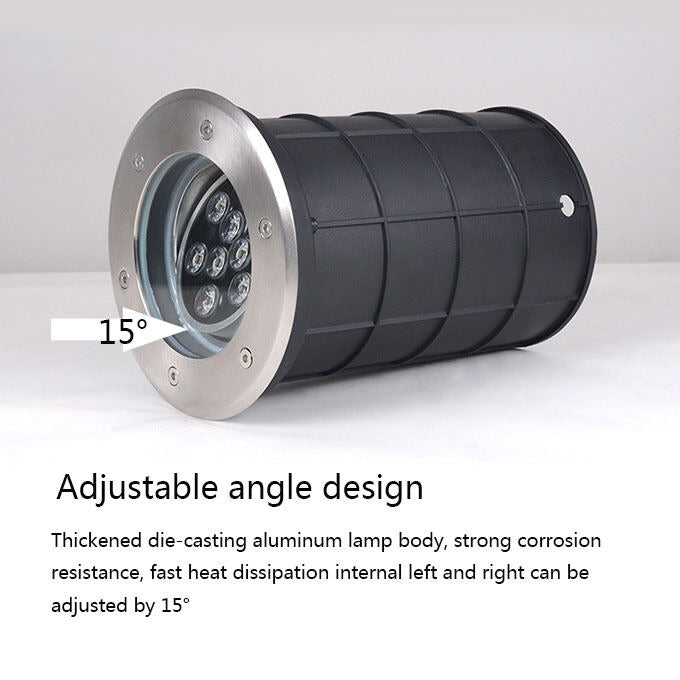24V 12V Adjustable Angle IP68 Waterproof LED Underground Light in Ground Garden Path Floor Buried Yard Spot Landscape