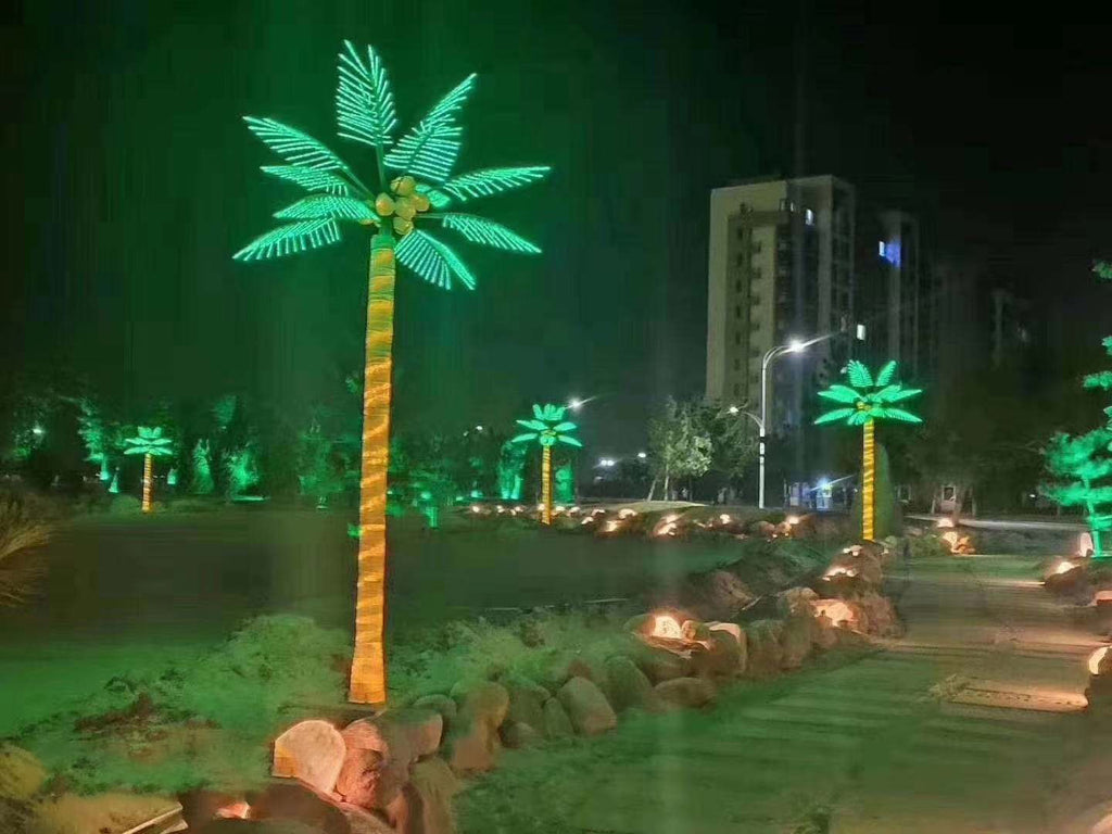 Led Coconut Tree LED 코코넛 야자수 조명 시뮬레이션 야자나무 높이: 4m(13피트) – Green tree lights