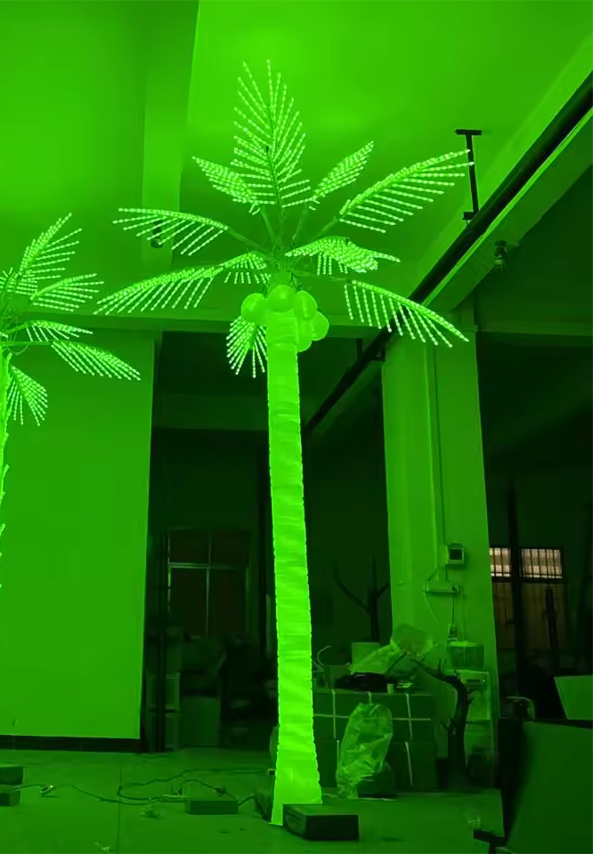4m LED palm/coconut tree light color options for engineering projects, high-visibility decorative outdoor lighting