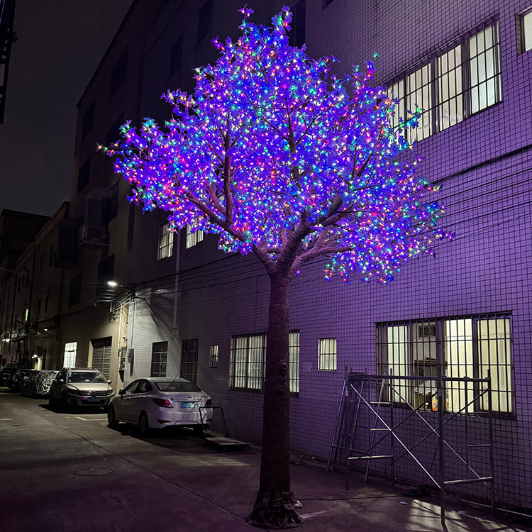 5.5m RGBW LED super high simulation maple tree light multicolor effect for commercial decorative lighting