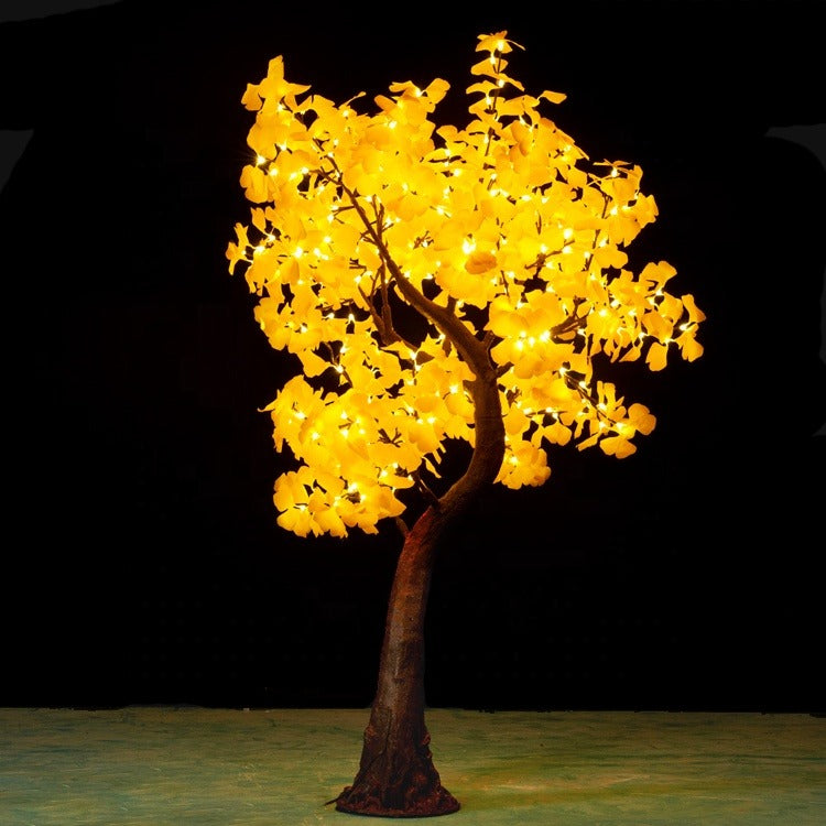 LED High Simulation ginkgo Tree lights Outdoor lighted trees,Height: 2m(6.56ft)