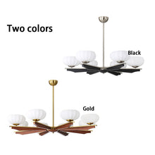 Load image into Gallery viewer, Hall Light Bedroom Light LED 8-Light Glass Chandelier Gold
