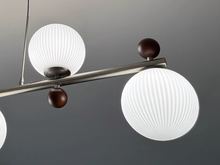 Load image into Gallery viewer, 5 light 6 light round chandelier restaurant living room room glass ball lamp
