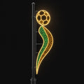 6.5ft Outdoor Football Street Pole LED Motif Light for Soccer Event Decoration