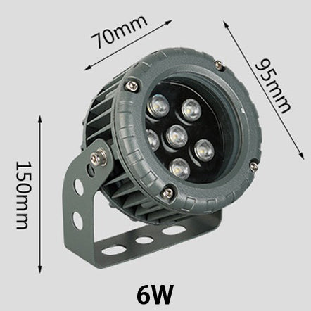 AC 85-265V LED round floodlight spotlight outdoor waterproof landscape lighting