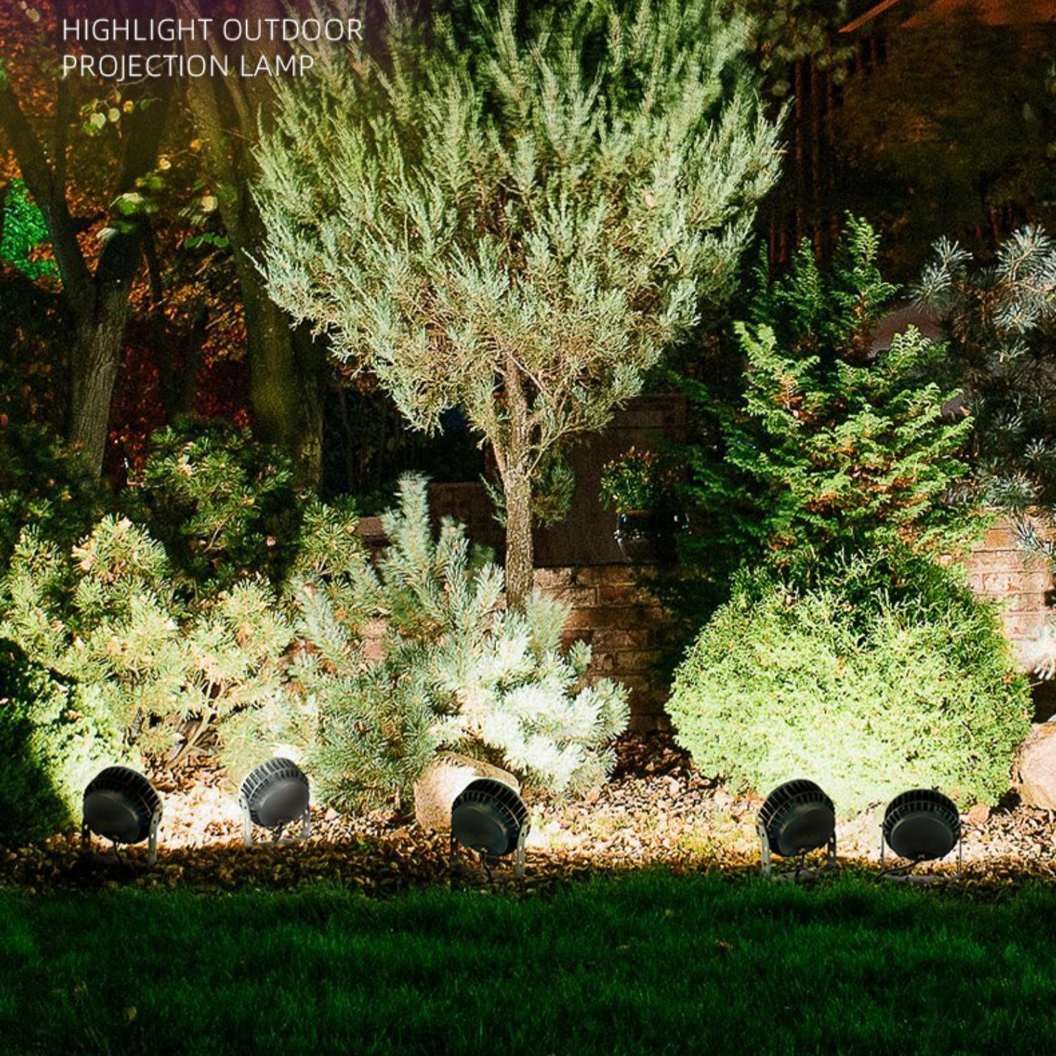 DC 24V LED round floodlight spotlight outdoor waterproof landscape lighting