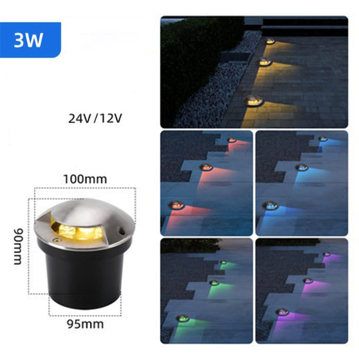 DC 12V/24V LED Underground Lamp Garden Path Floor Outdoor Buried Yard ground Lighting 1 side Landscape Light