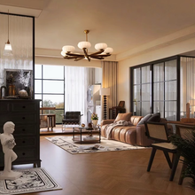 Load image into Gallery viewer, Hall Light Bedroom Light LED 8-Light Glass Chandelier Gold
