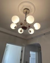 Load image into Gallery viewer, 5 light 6 light round chandelier restaurant living room room glass ball lamp
