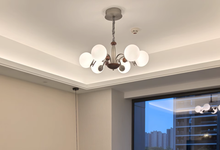 Load image into Gallery viewer, 5 light 6 light round chandelier restaurant living room room glass ball lamp
