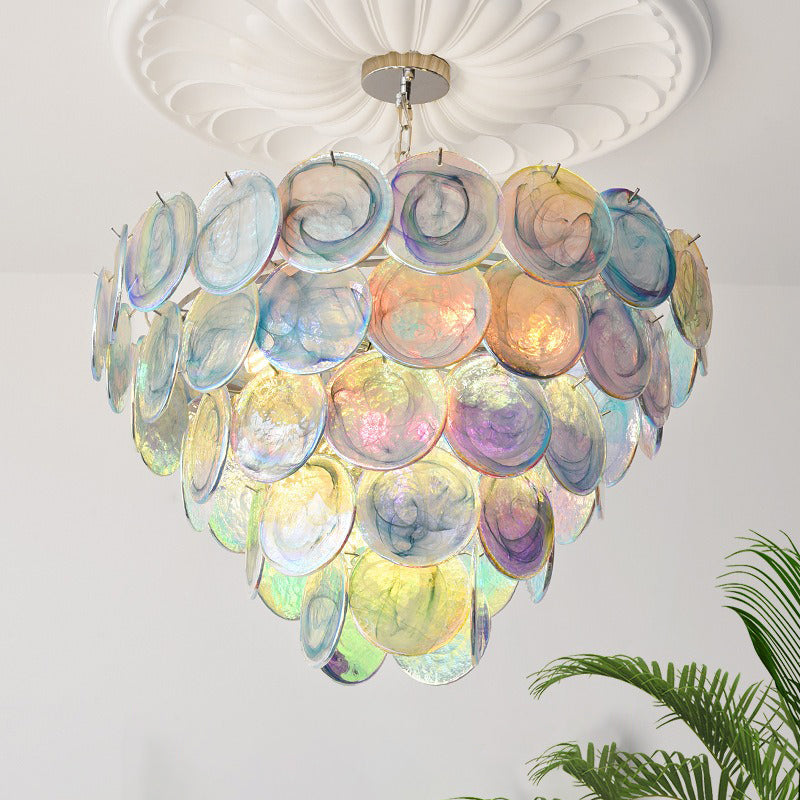 Glass Chandelier Colourful