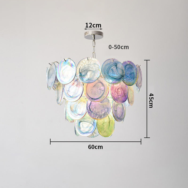 Glass Chandelier Colourful