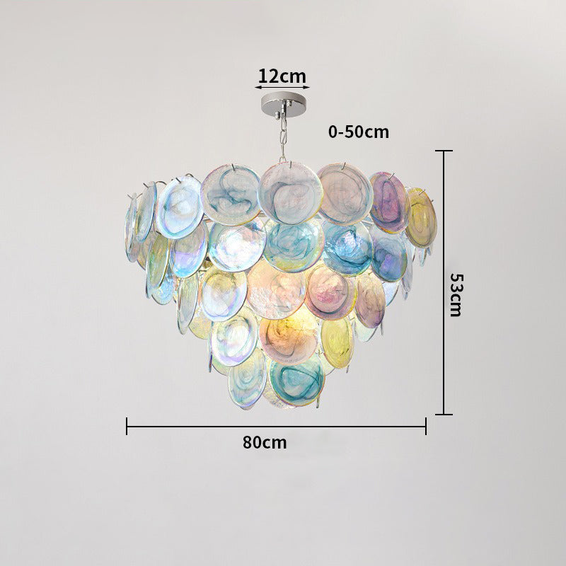 Glass Chandelier Colourful