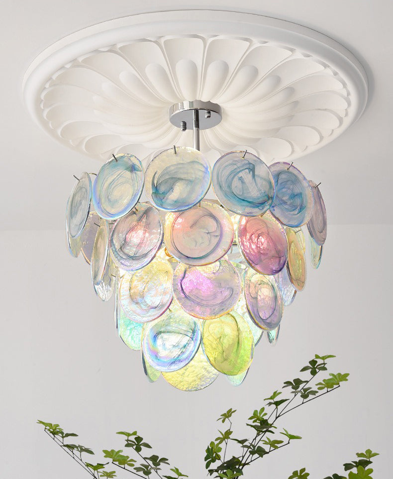 Glass Chandelier Colourful