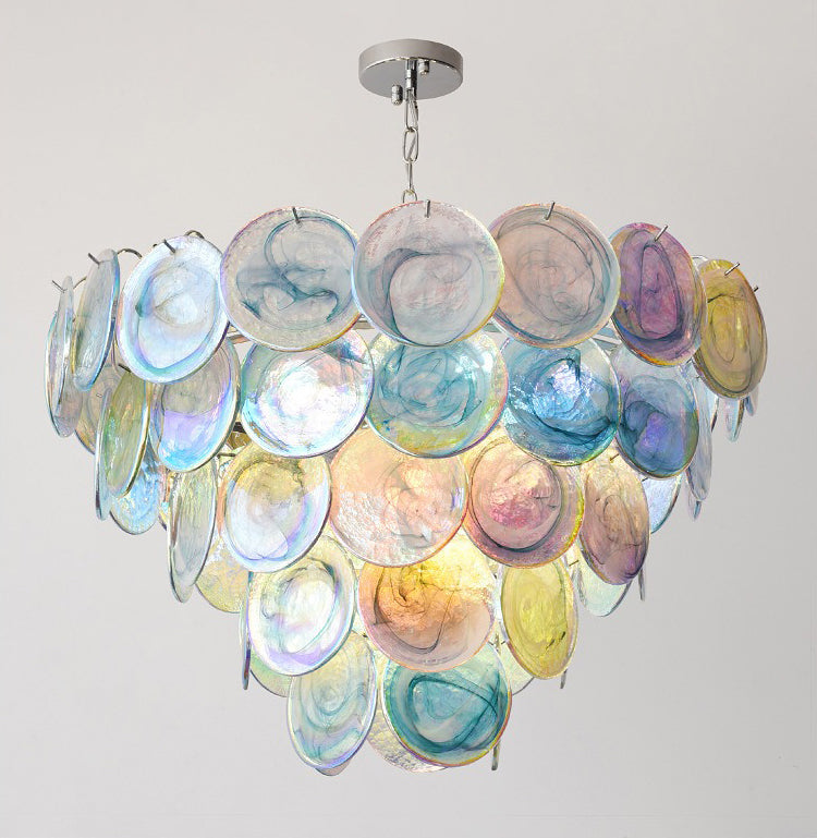 Glass Chandelier Colourful