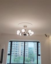Load image into Gallery viewer, 8 light round chandelier restaurant living room room glass ball lamp
