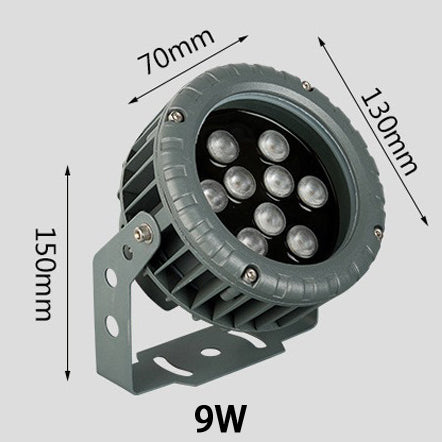 AC 85-265V LED round floodlight spotlight outdoor waterproof landscape lighting