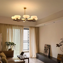 Load image into Gallery viewer, Hall Light Bedroom Light LED 8-Light Glass Chandelier Gold
