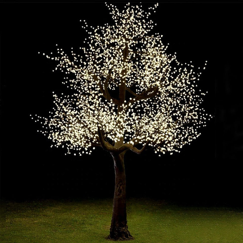 Outdoor LED Cherry Tree Decoration – heavy-duty metal base for outdoor use, for Christmas and festival display