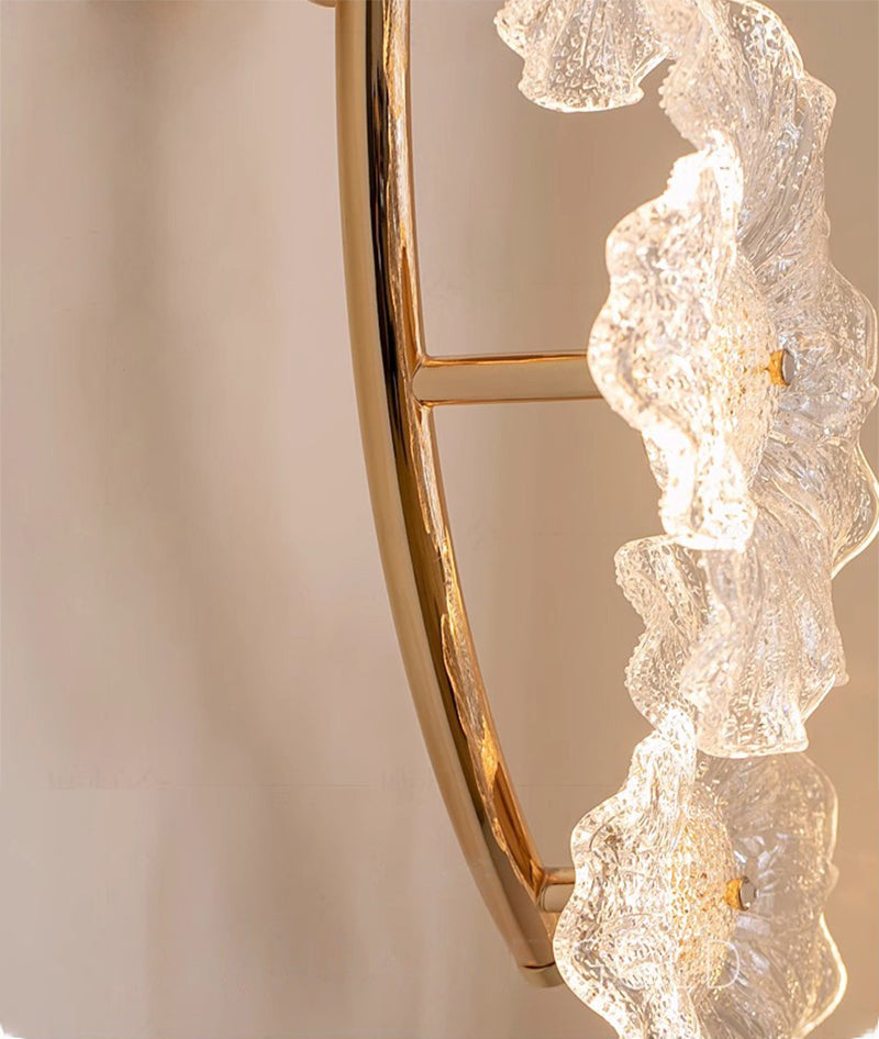 Glass wall lamp creative design flower lamp