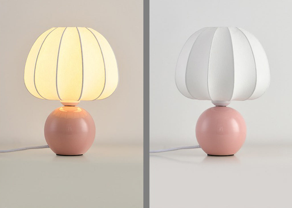 Silk lampshade table lamp decorative atmosphere lamp ceramic floor lamp