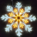 24" LED Snowflake Decoration Warm White and White LED Christmas Light