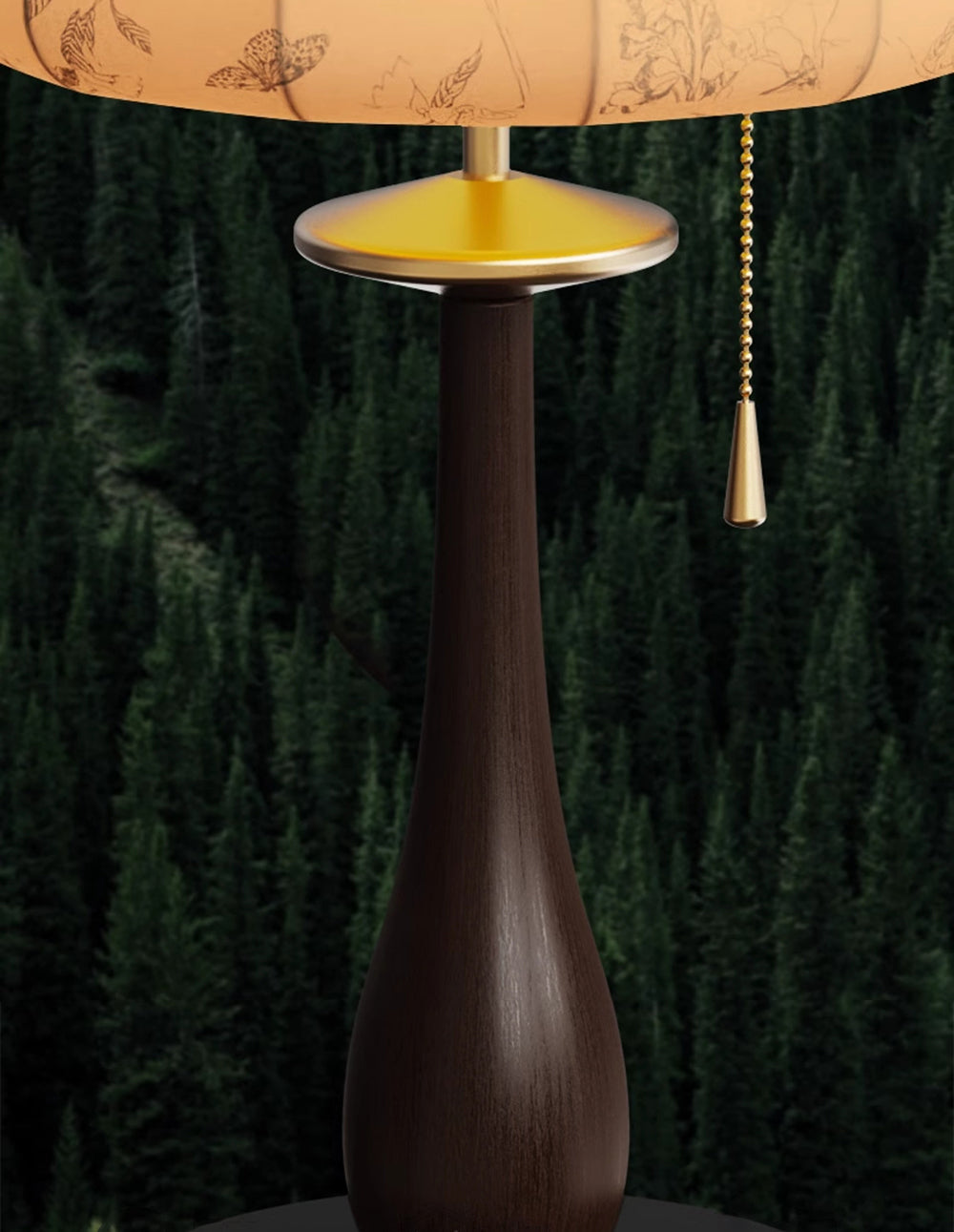 Table lamp suitable for bedroom room study fabric table lamp