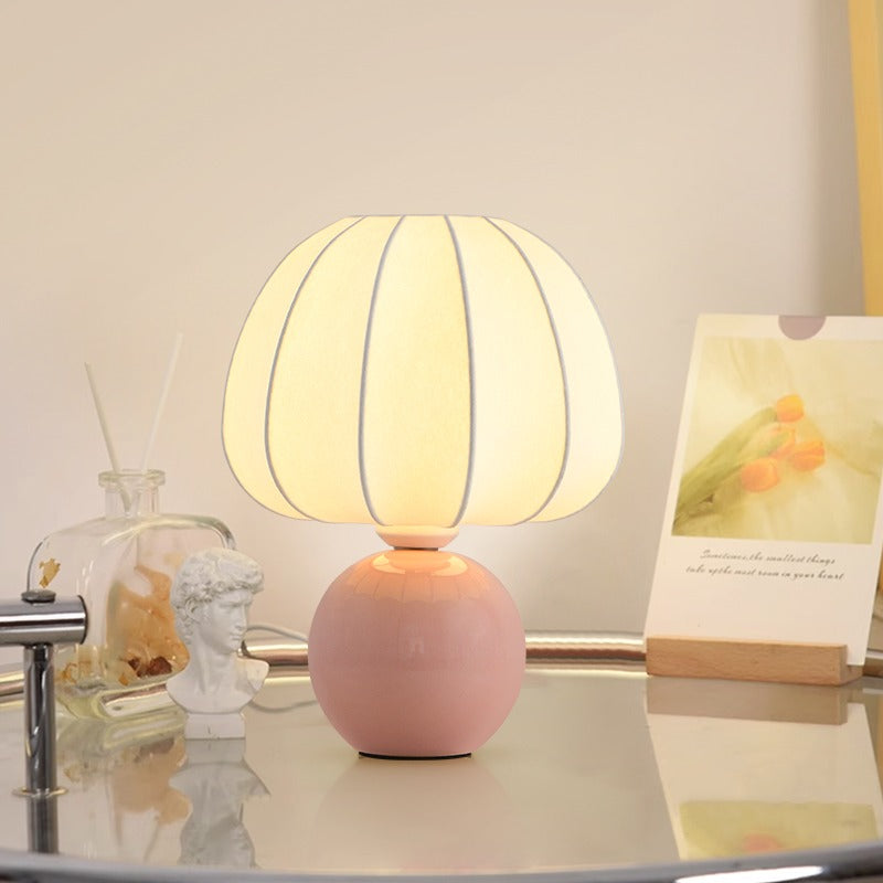 Silk lampshade table lamp decorative atmosphere lamp ceramic floor lamp