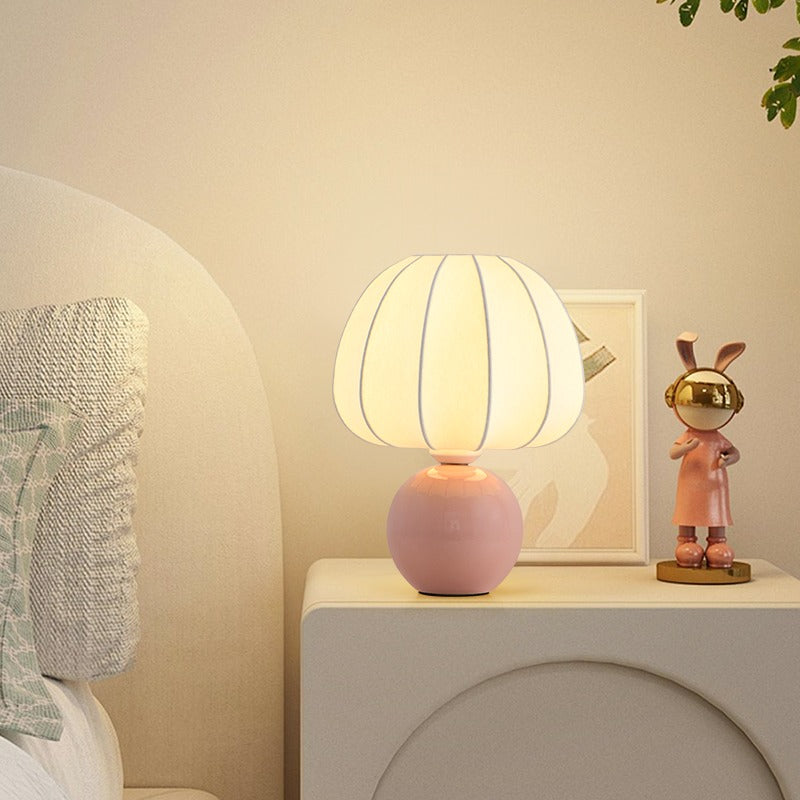 Silk lampshade table lamp decorative atmosphere lamp ceramic floor lamp