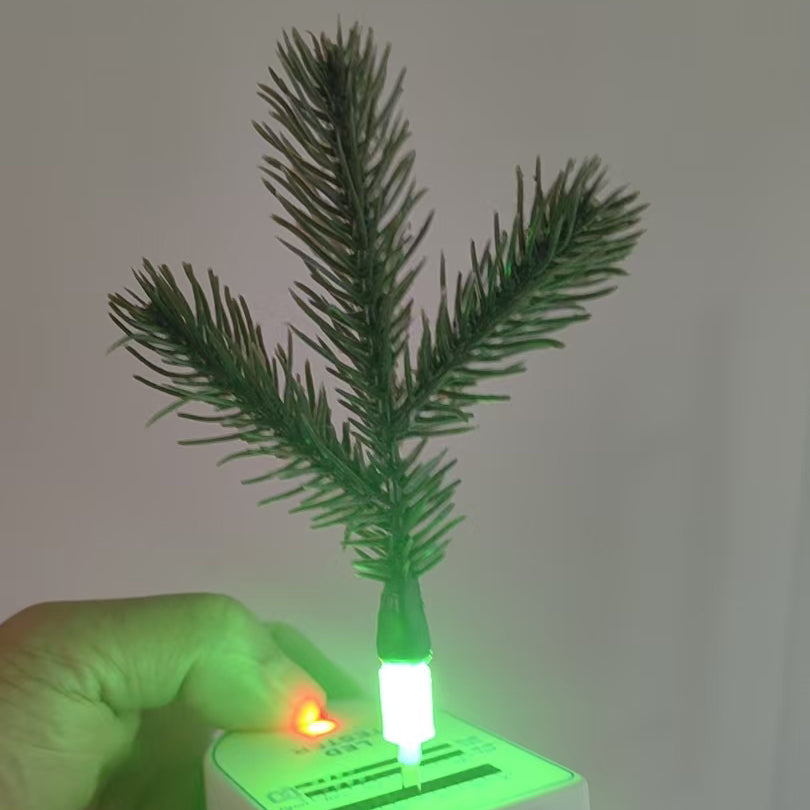 Artificial pine leaf accessory compatible with 5mm LED bulbs