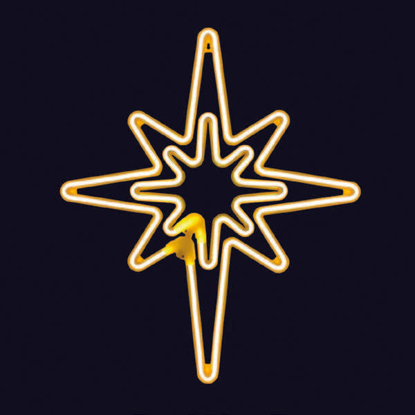 حبل إضاءة LED أزرق أبيض بنجمة مقاس 24 بوصة