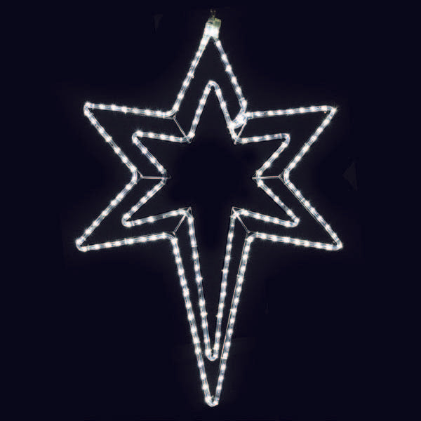 24" White LED Rope Light Bethlehem Star Motif