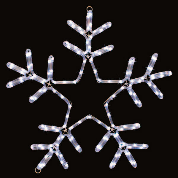 24 Inch LED Snowflake Motif Lights | Indoor Outdoor Decor – Green